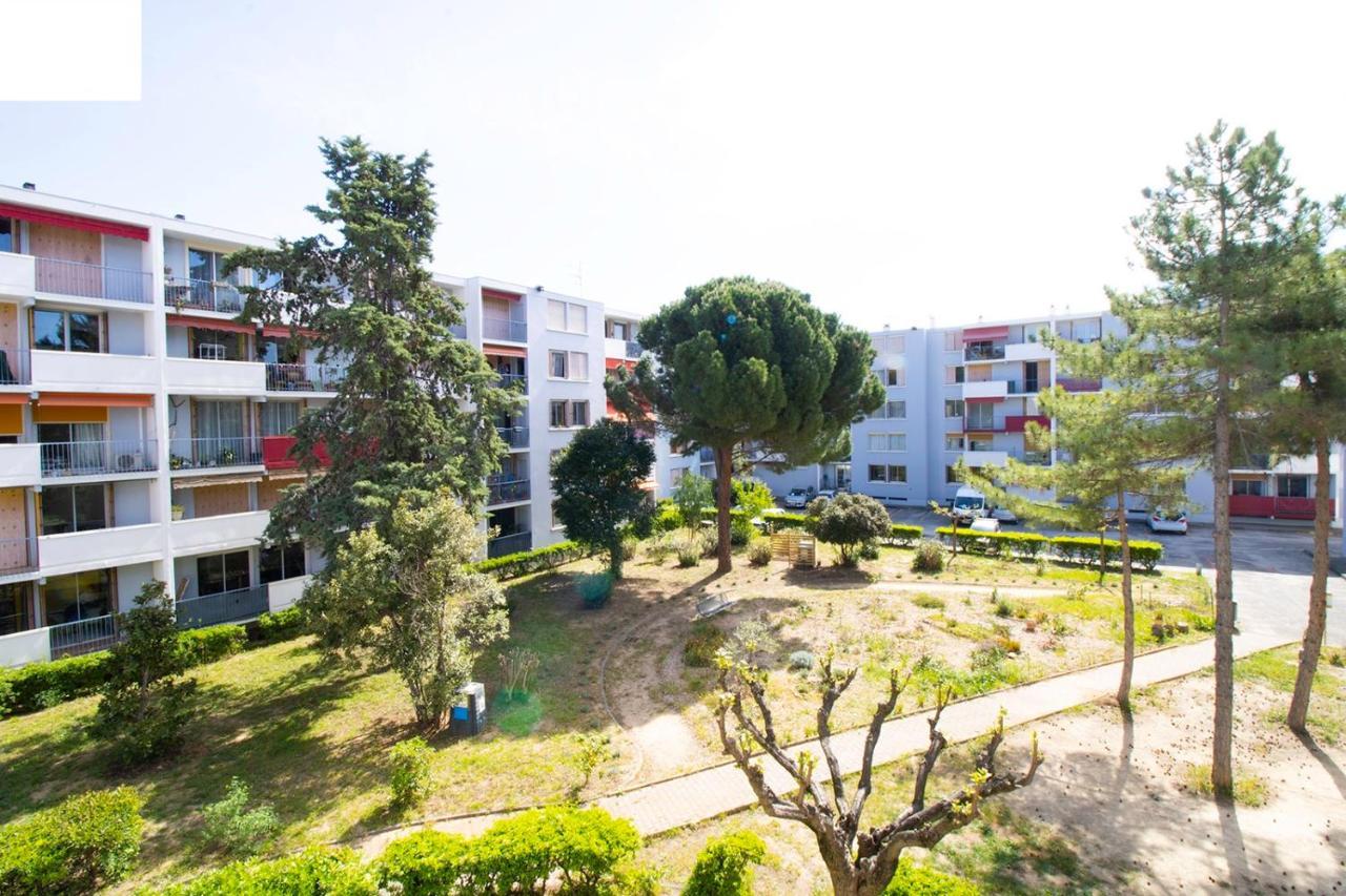 005- Appartement 6 Chambres, Tramway, Parking,Clim Montpellier Bagian luar foto
