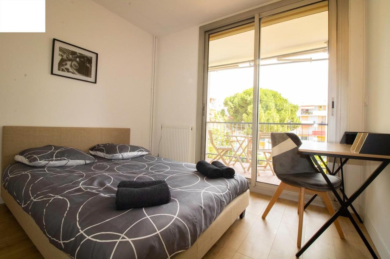 005- Appartement 6 Chambres, Tramway, Parking,Clim Montpellier Bagian luar foto
